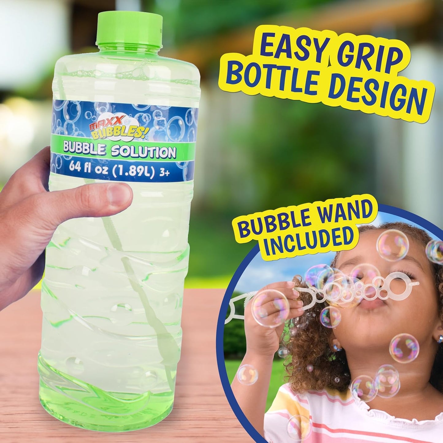 Bubble Solution Refill 64Oz Non Toxic Dye Free (1/2 Gallon)